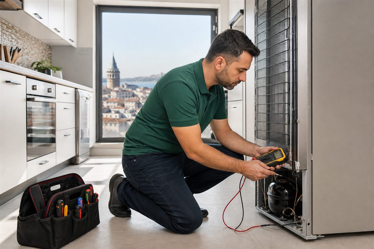 İTS Servis saha teknisyeni yerinde beyaz eşya onarımında