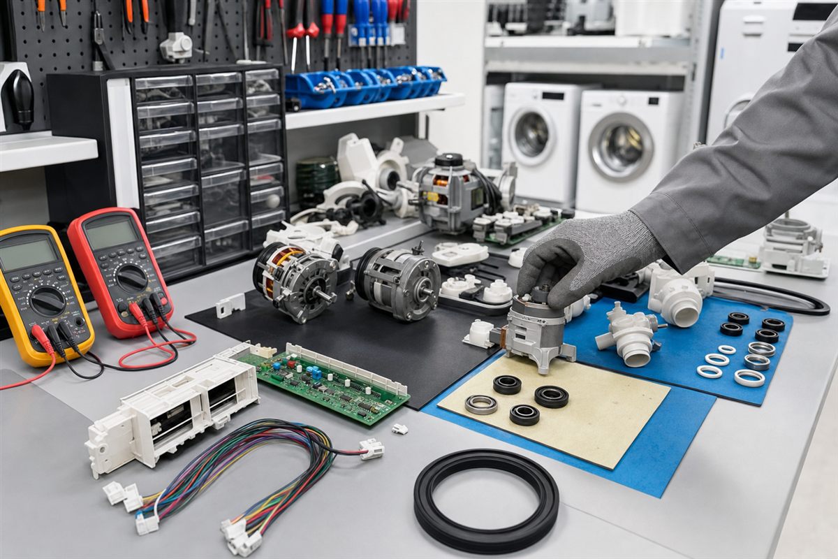 İTS Servis atölyesinde yedek parça hazırlık