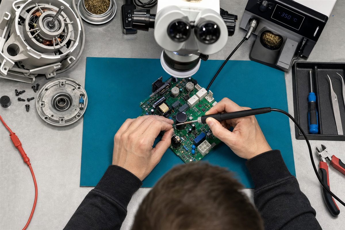 İTS Servis atölyesinde elektronik kart hassas onarımı